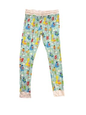 Little Sleepies Spelling With  Sesame Street Women's Pajama Pants Size M Bamboo
